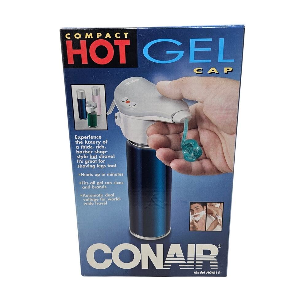 New Conair Compact Hot Gel Cap Shaving HGM13 Vintage 2003 Warming Barber